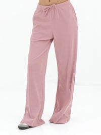 Alma Wide Leg Trousers - Dusky Pink