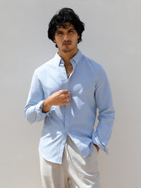 Conrad Long Sleeve Stripe Shirt - Navy