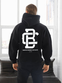 Monogram Relaxed Hoodie - Black