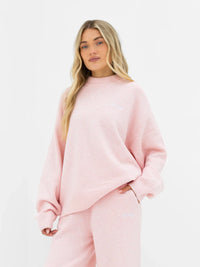 Oversized Knitted Jumper - Marshmallow Pink