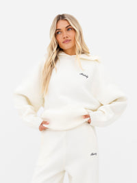 Oversized Knitted Hoodie - Cream