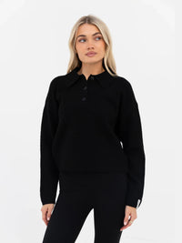 Mabel Knitted Polo - Black