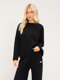 Layla Oversized Knitted Jumper - Black