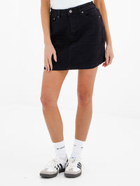 Blakely Denim Skirt - Black