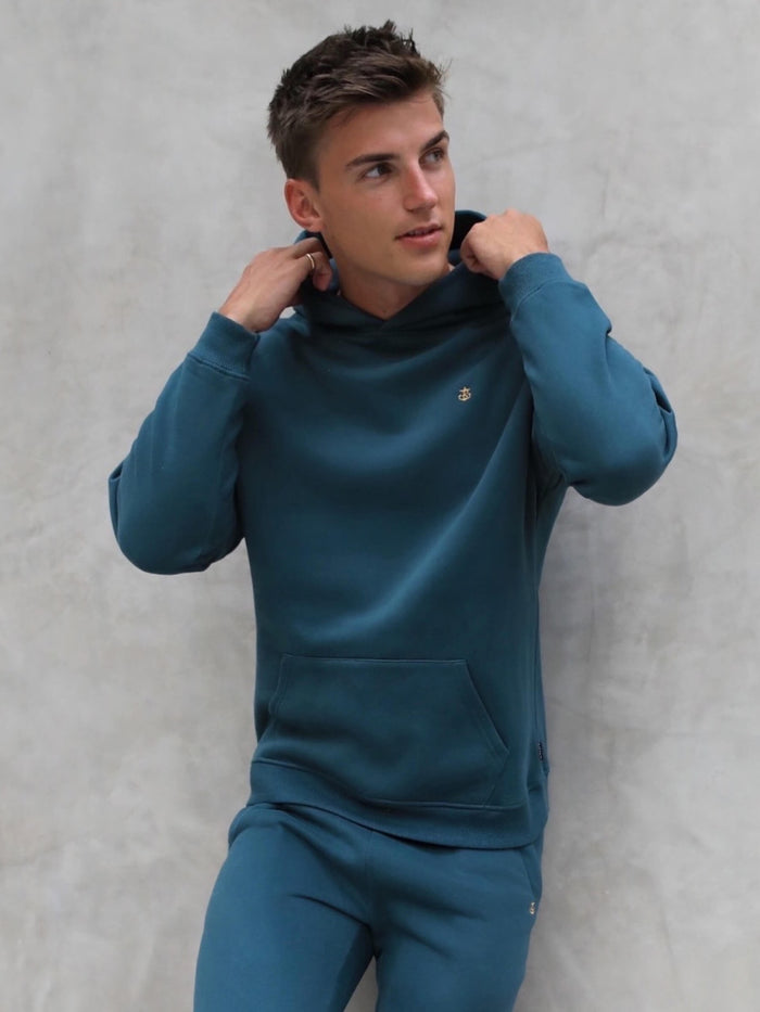 Anchor Relaxed Hoodie - Teal Green