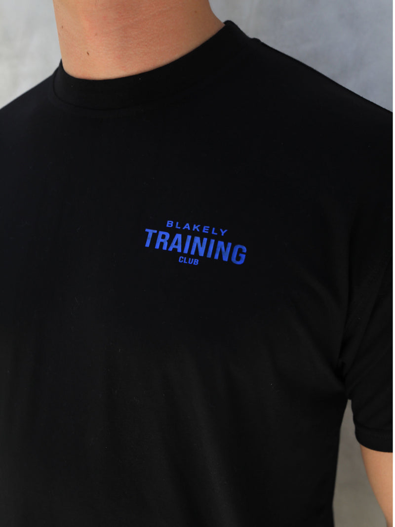 Relaxed Training T-Shirt - Black & Blue