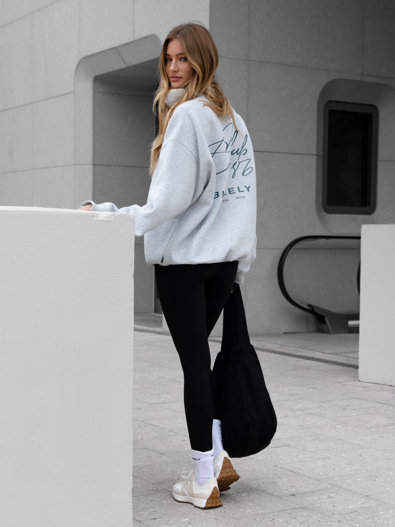 Club Oversized Jumper - Marl Grey