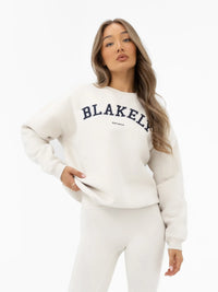 Varsity Oversized Jumper - Chalk