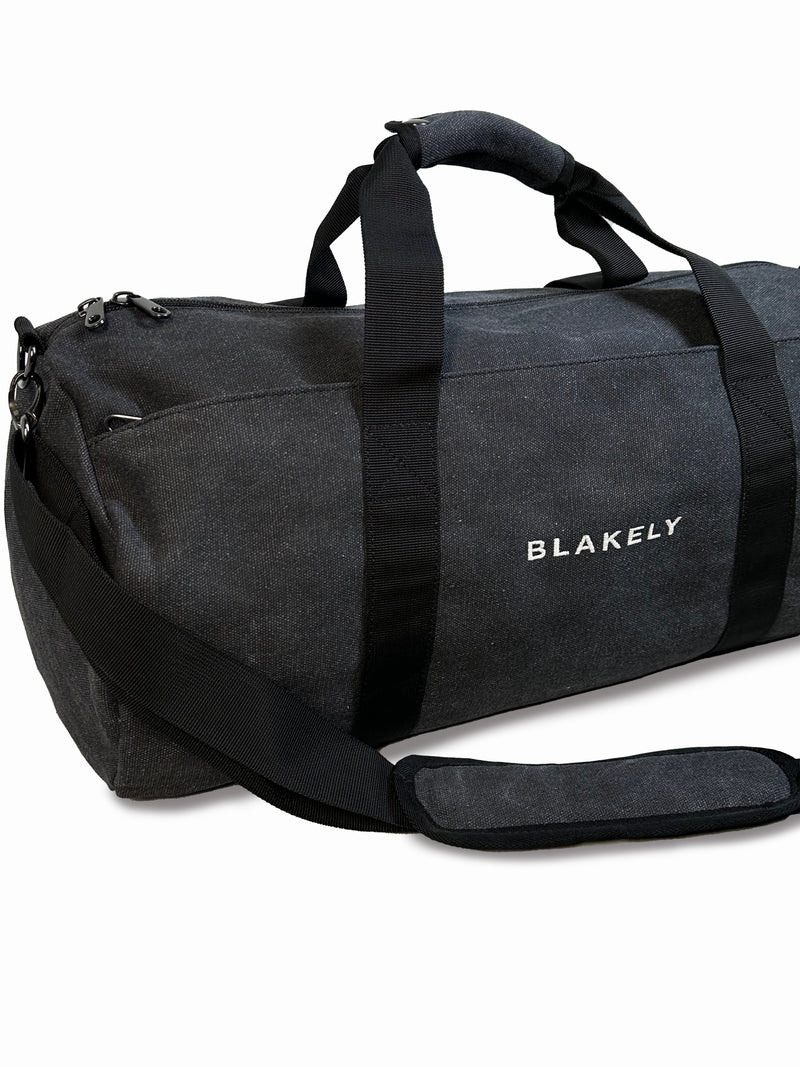 Canvas Barrel Bag - Black