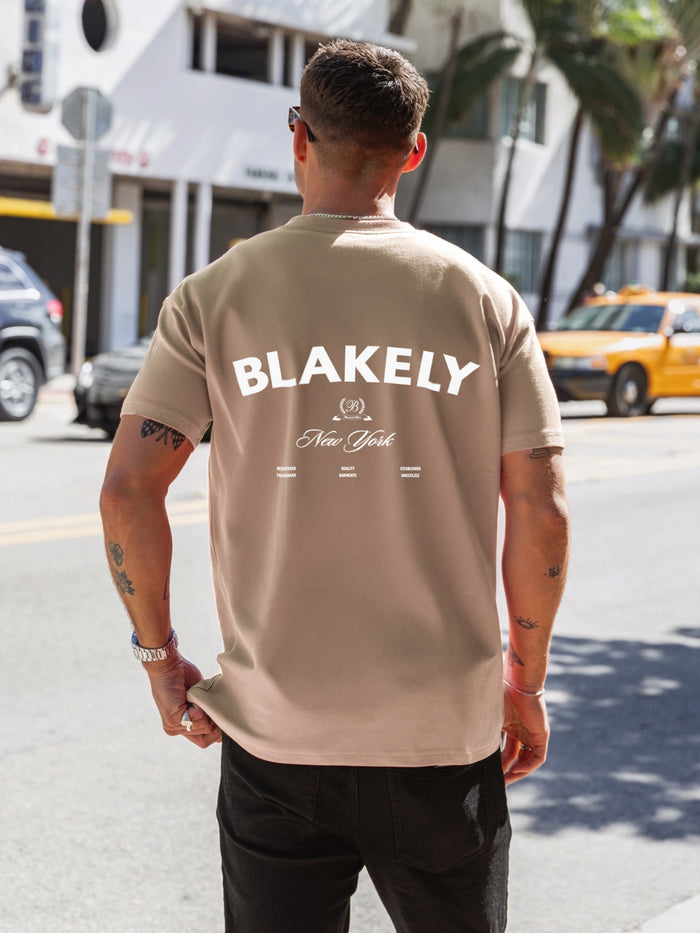 NY Crest Relaxed T-Shirt - Tan
