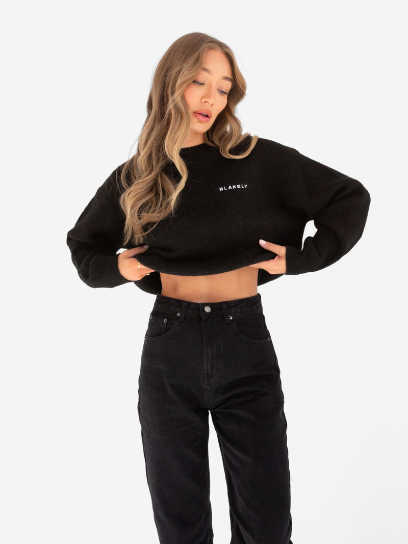 Elara Knitted Jumper - Black