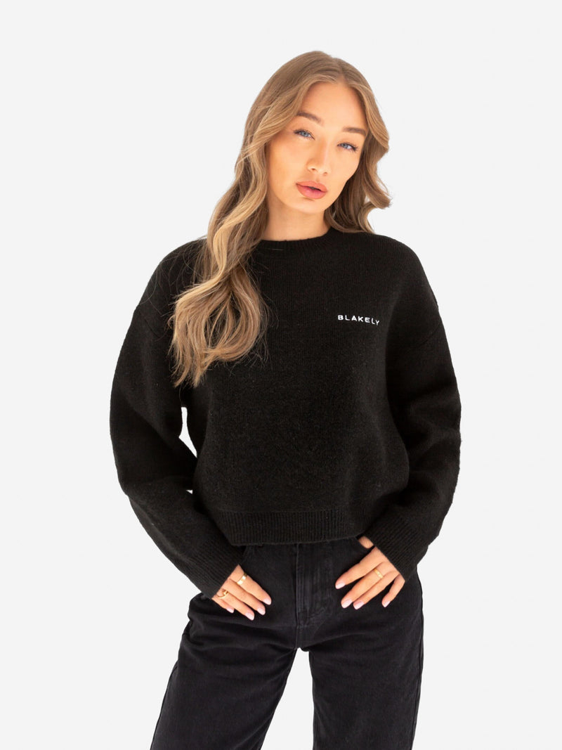 Elara Knitted Jumper - Black