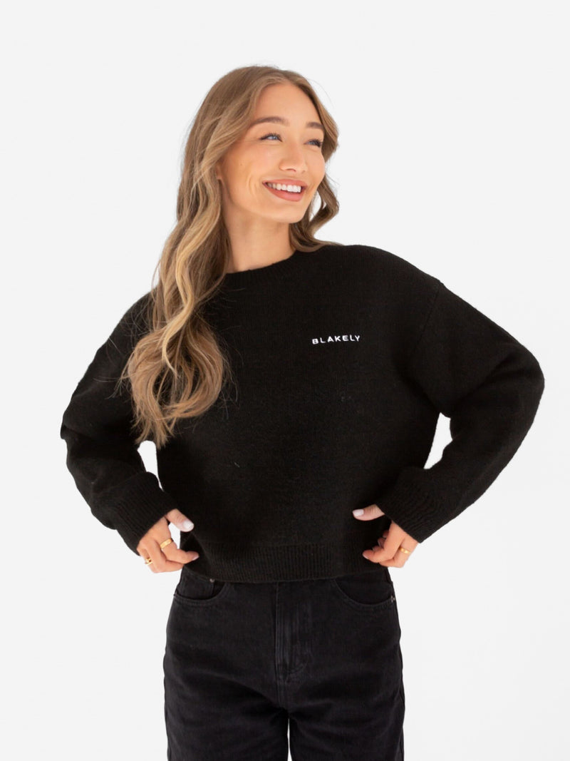 Elara Knitted Jumper - Black