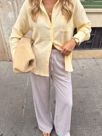 Mila Oversized Shirt - Butter Yellow