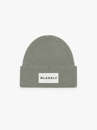 Label Knit Beanie - Safari Green
