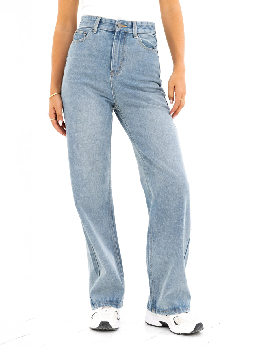 Blakely Wide Leg Jeans - Grey