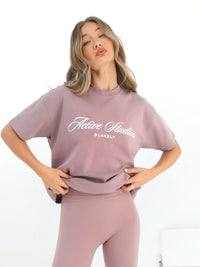 Off Duty Oversized T-Shirt - Dusty Pink