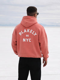 NYC Relaxed Hoodie - Coral