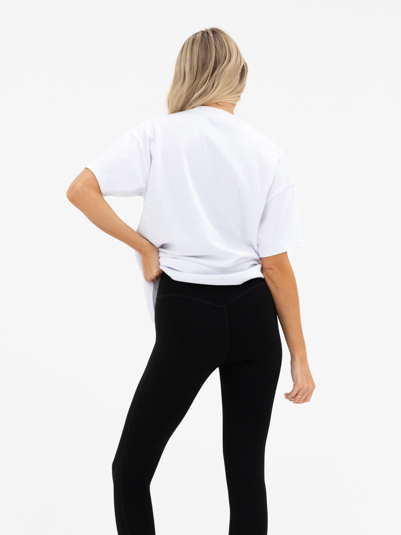 Joah Oversized T-Shirt - White & Bubblegum Pink