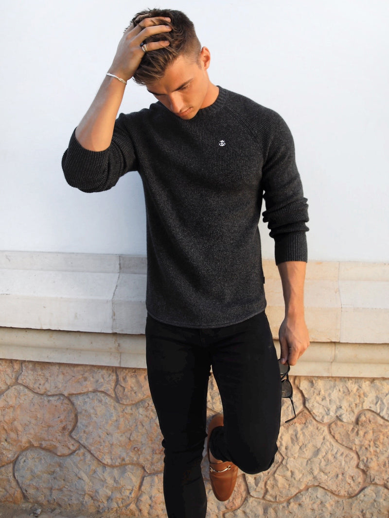 Olton Knit Jumper - Charcoal