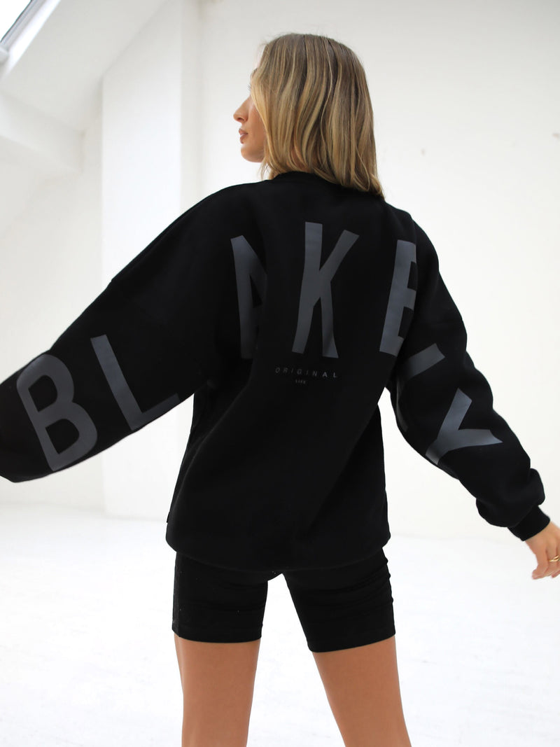 Isabel Tonal Oversized Jumper - Black