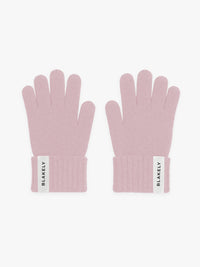 Label Knitted Gloves - Dusty Pink