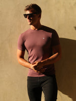 Initial T-Shirt - Burgundy