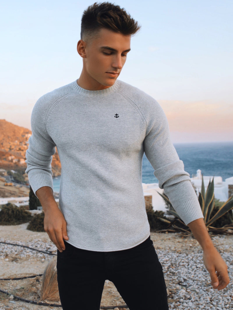 Olton Knit Jumper - Marl White