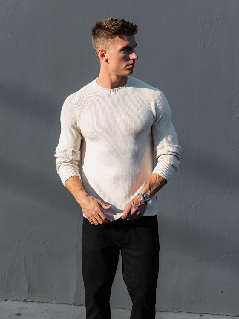 Olton Anchor Knit Jumper - Chalk