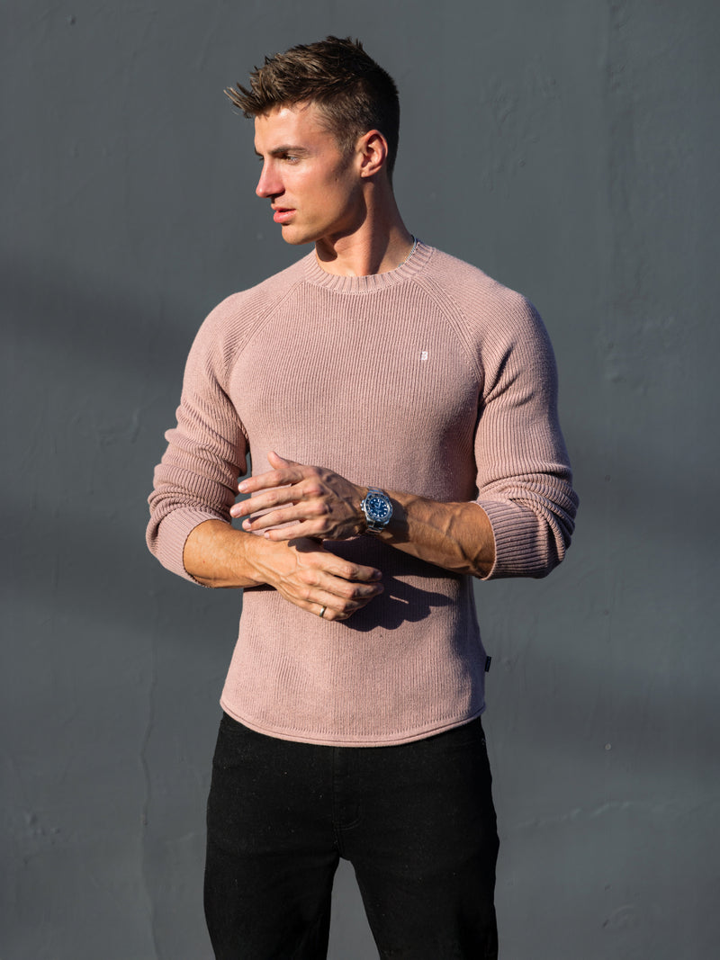 Olton Anchor Knit Jumper - Pink