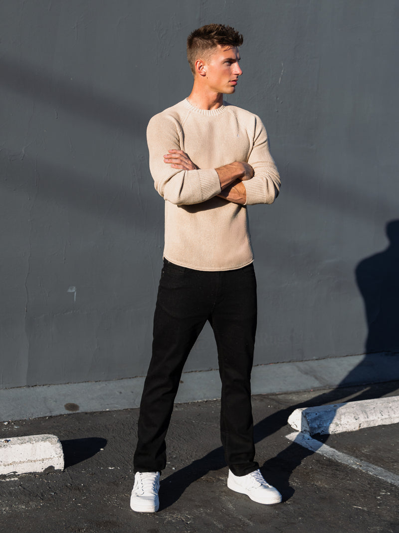Olton Anchor Knit Jumper - Tan