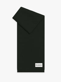 Label Knitted Scarf - Dark Green