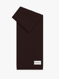 Label Knitted Scarf - Dark Mulberry