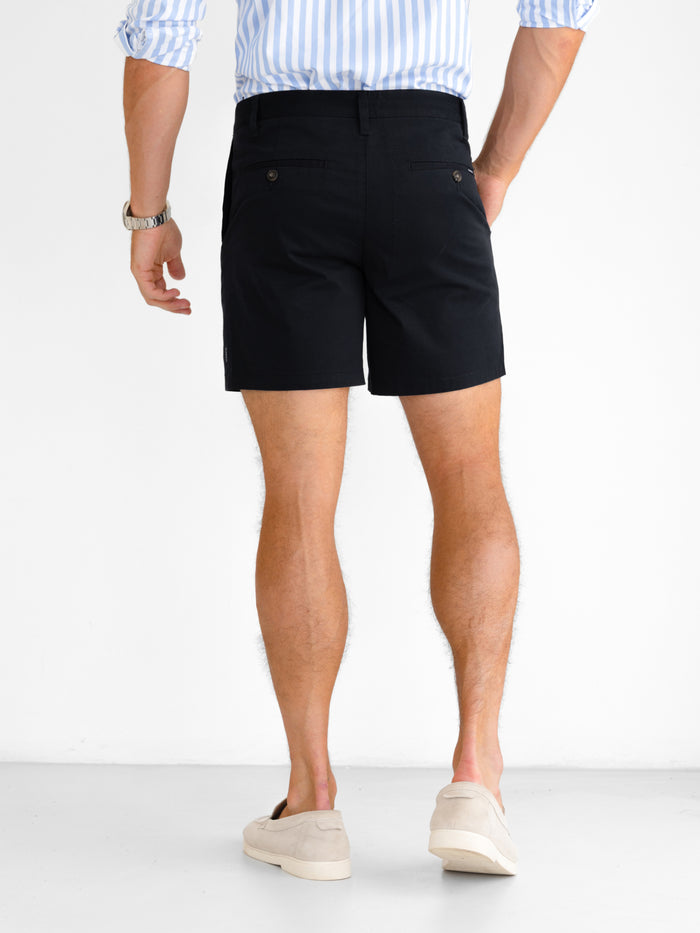 Conrad Stretch Chino Shorts - Black
