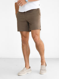 Conrad Stretch Chino Shorts - Brown