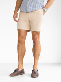 Conrad Stretch Chino Shorts - Tan