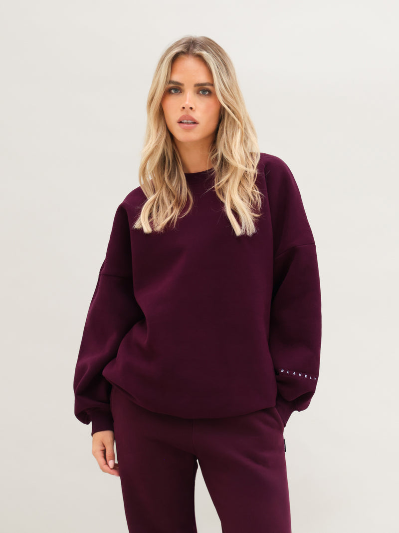 Isabel Oversized Jumper - Dark Cherry
