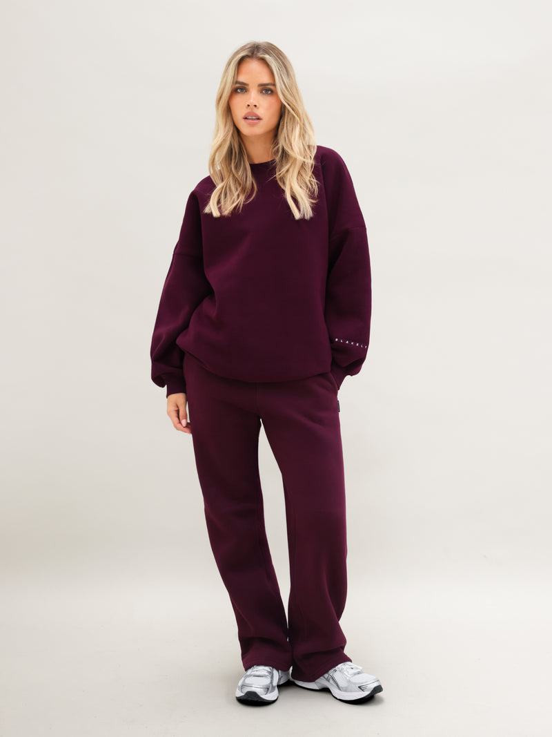Isabel Oversized Jumper - Dark Cherry