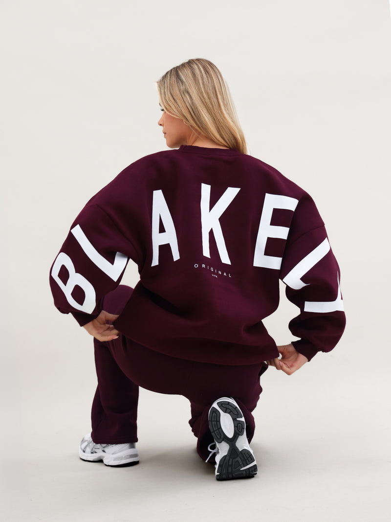 Isabel Oversized Jumper - Dark Cherry