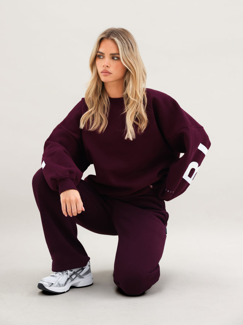 Isabel Oversized Jumper - Dark Cherry