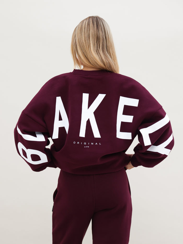 Isabel Oversized Jumper - Dark Cherry