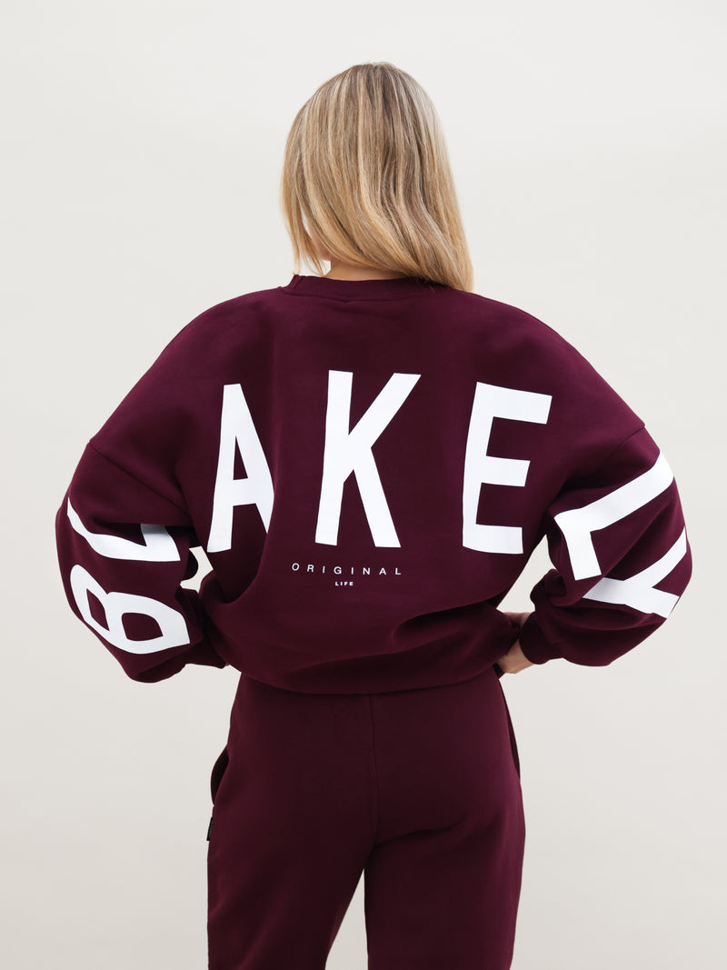 Isabel Oversized Jumper - Dark Cherry