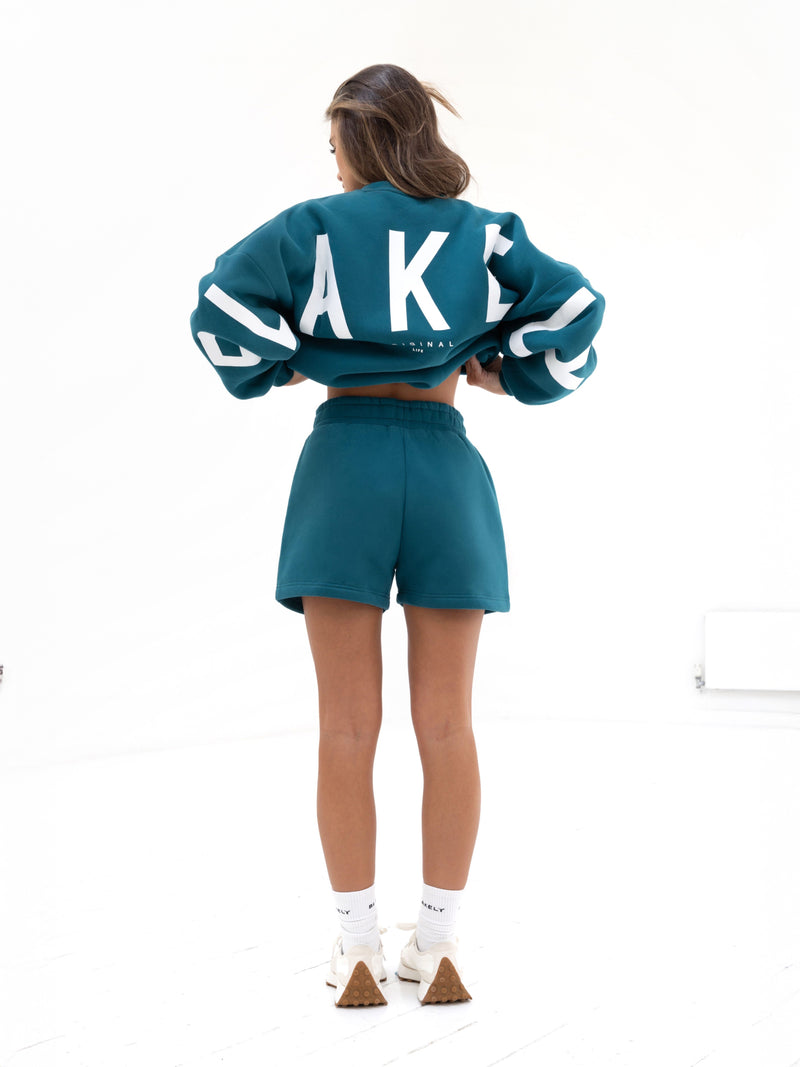 Isabel Jumper & Jogger Shorts Set - Storm Teal