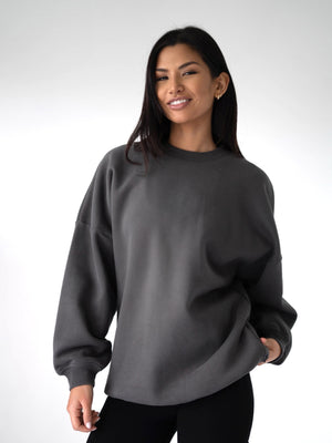 LAX Isabel Oversized Jumper - Charcoal