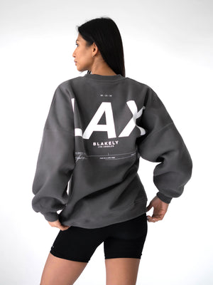 LAX Isabel Oversized Jumper - Charcoal
