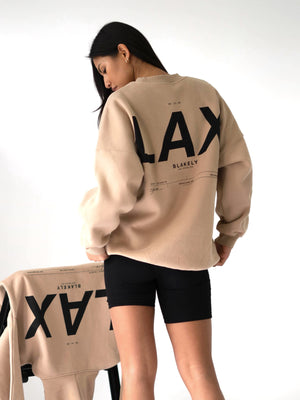 LAX Isabel Oversized Jumper - Tan