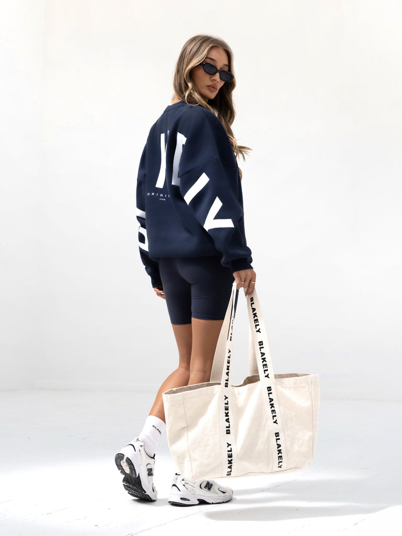 Isabel Oversized Jumper - Midnight Blue
