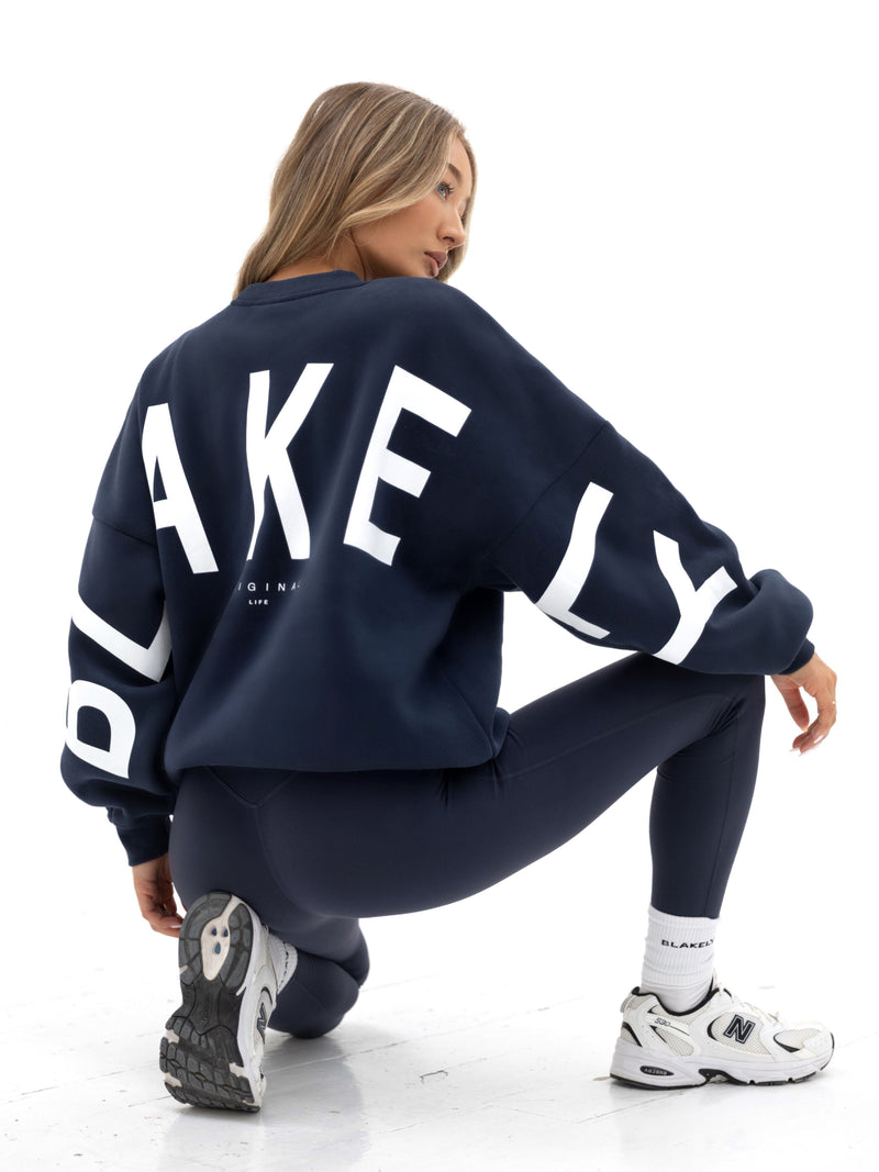 Isabel Oversized Jumper - Midnight Blue