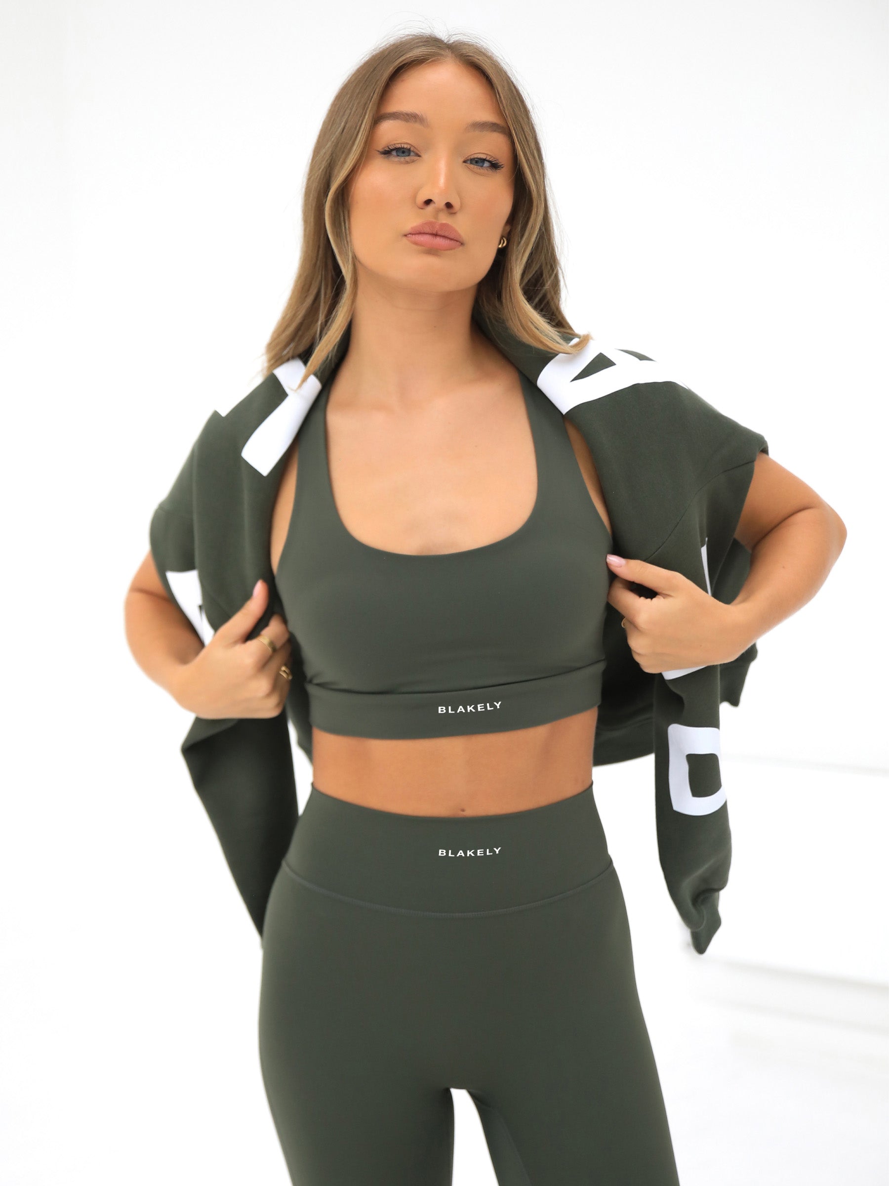 Buy Blakely Clothing Womens Ultimate Active Bra - Khaki Green – Blakely  Clothing US