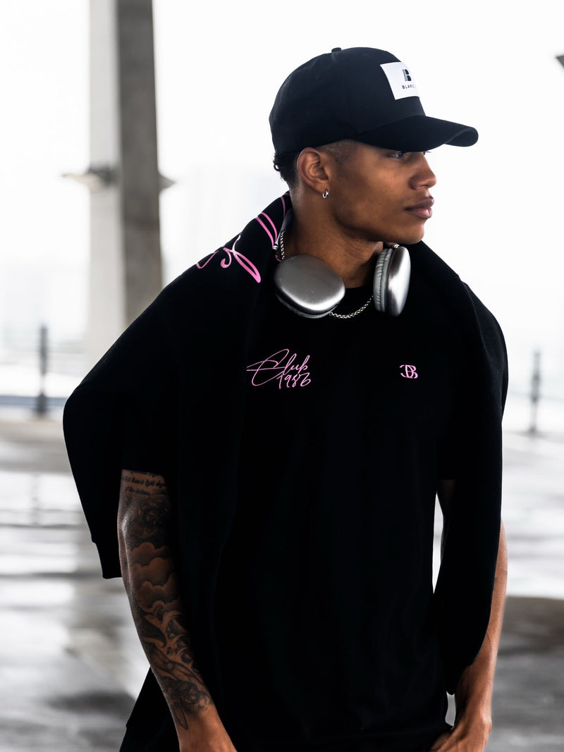 Club Relaxed T-Shirt - Black & Pink